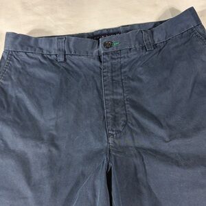 Tommy Hilfiger mens dark navy blue rugged flat front 9" chino shorts - size 32